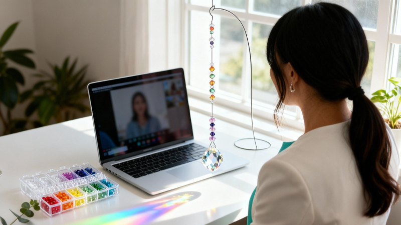 Web受講の様子（Zoomと教材セット）