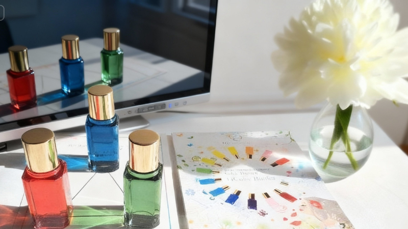 step１ＴＣカラーセラピスト講座、カラーボトルとテキスト