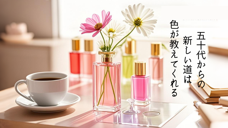 50代の第二の人生”を象徴するカラーボトルが並ぶ