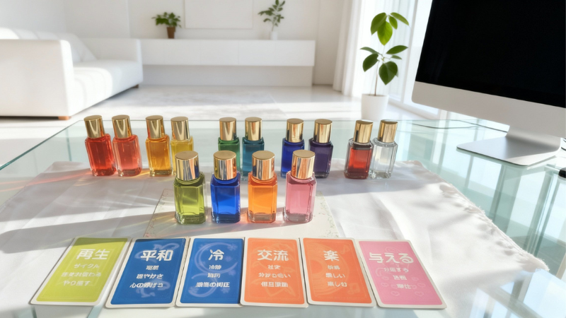 step２のインフィニティカードとカラーボトル