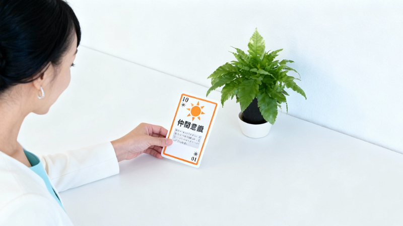 カラータイプカードを使うカードワークインストラクターのイメージ画像