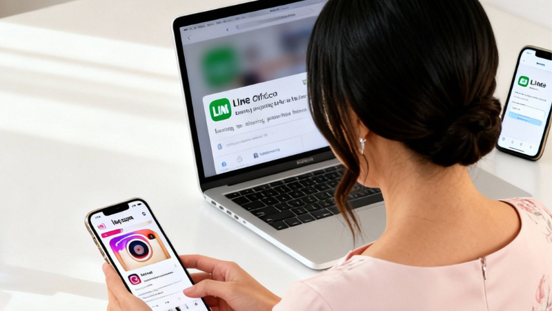 学びを仕事や日常に活かすために、SNS運用やLine公式のを活用するイメージ写真