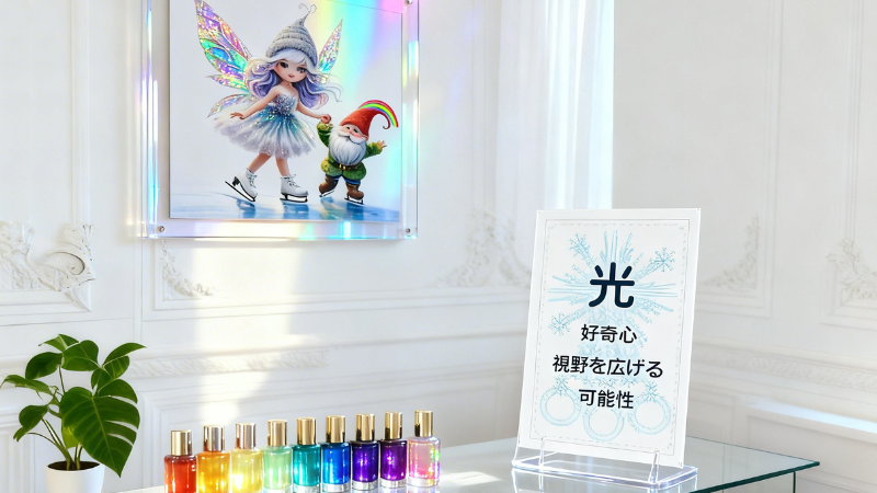 白のインフィニティカード 光 好奇心と可能性が広がる色