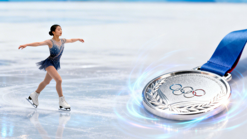 冬季オリンピックのフィギュアスケート × 整理と再出発』という意味をもつ銀(白)の意味