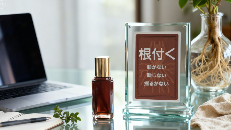 根づく力と揺るがない継続を象徴するダークカラーのカード