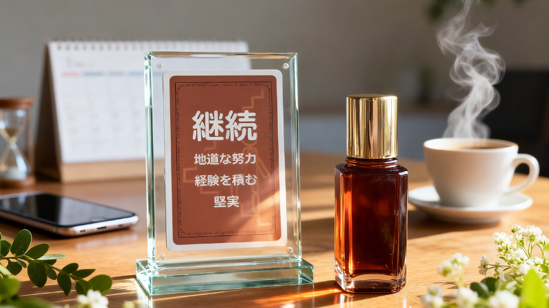 地道な努力と経験の積み重ねを表す銅メダルの色彩イメージ