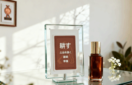 銅メダルを象徴するダークトーンのインフィニティカード｜耕す・根づく・継続