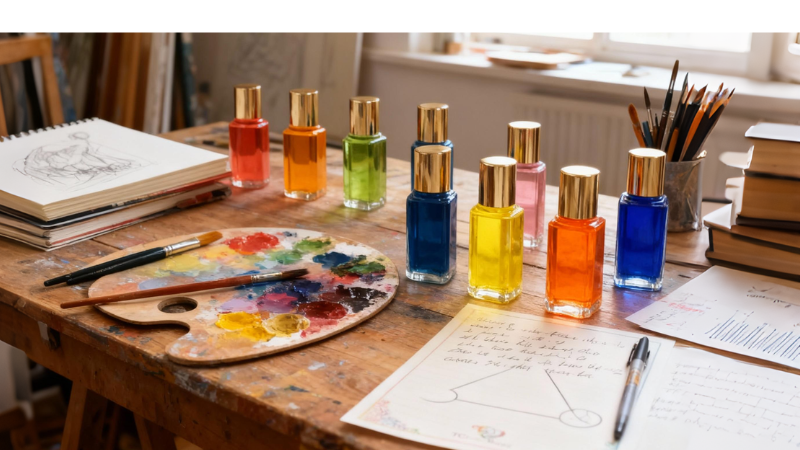 学びは人生と仕事に循環していく｜カラーボトル等の具の画像